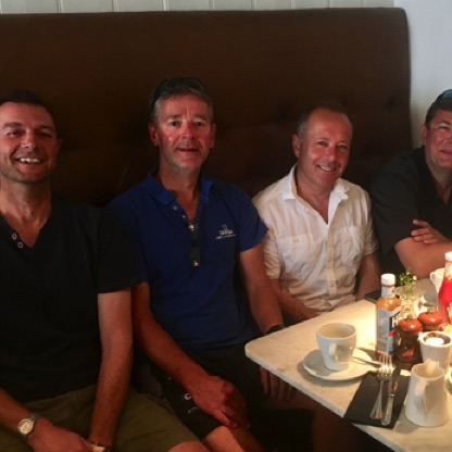 Cowes Week 2017, winning Daring crew: Ian, Andy, John and Bob